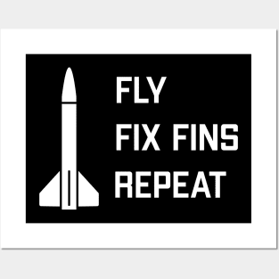 Model Rocket Funny Crash Posters and Art